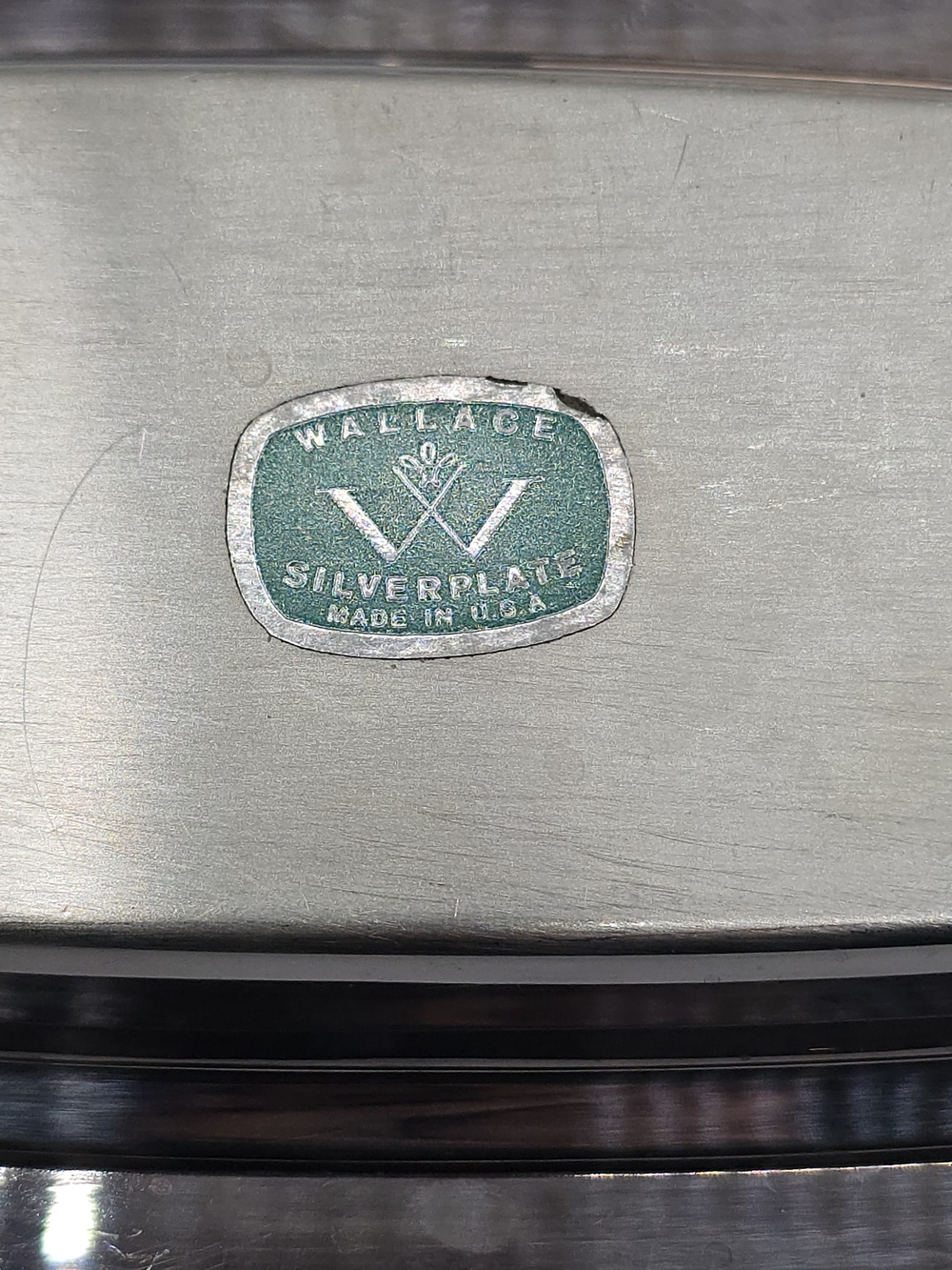 VTG Wallace Silverplate Butter Dish w/Lid & Glass Insert, USA Made, Mid Century - Picture 8 of 16